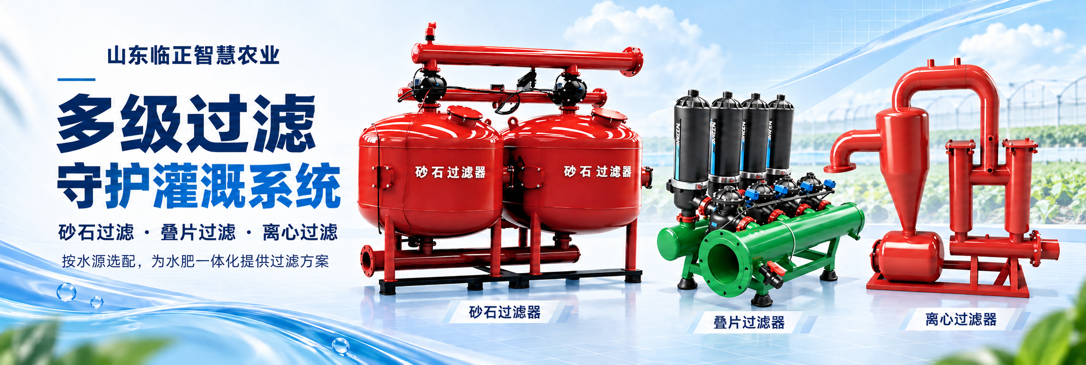 砂石过滤器、叠片过滤器与离心过滤器产品展示